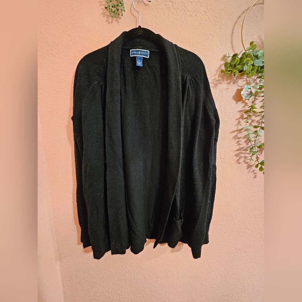 Black Cardigan Sweater